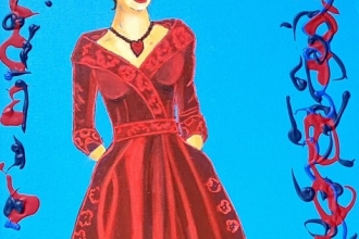 80x60 cm mavi masal