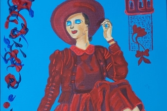 30x40 cm mavi masal