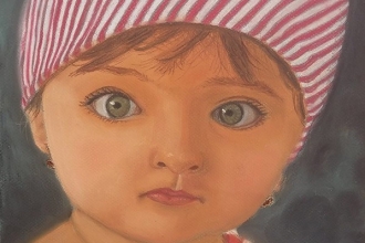 28x28cm Şeker kız..Canson Mi-Teintes on paper 