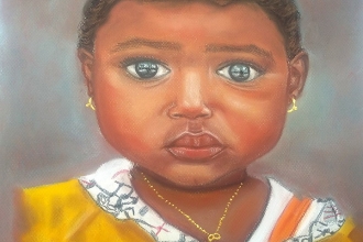 28x35cm Çikolata şeker..Canson Mi-Teintes on paper 