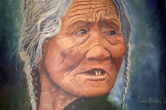 60x80 cm oil on canvas / acının izleri
